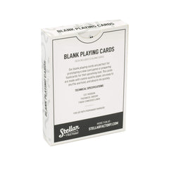 Stellar Factory blank playing cards tuck box included for easy transport and storage