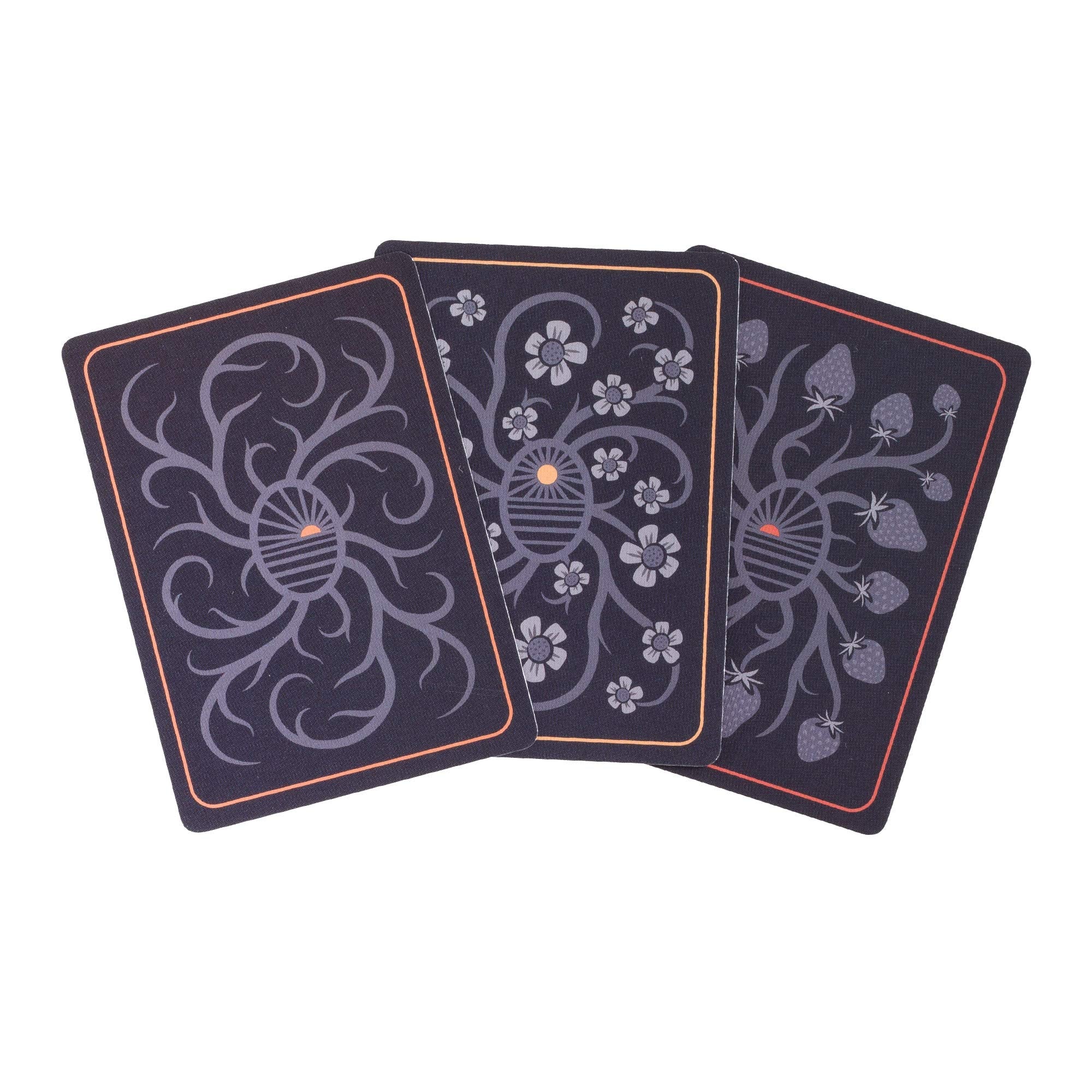 Stellar Factory Strawberry Sunset cards sized 2.5 by 3.5 inches for easy handling.