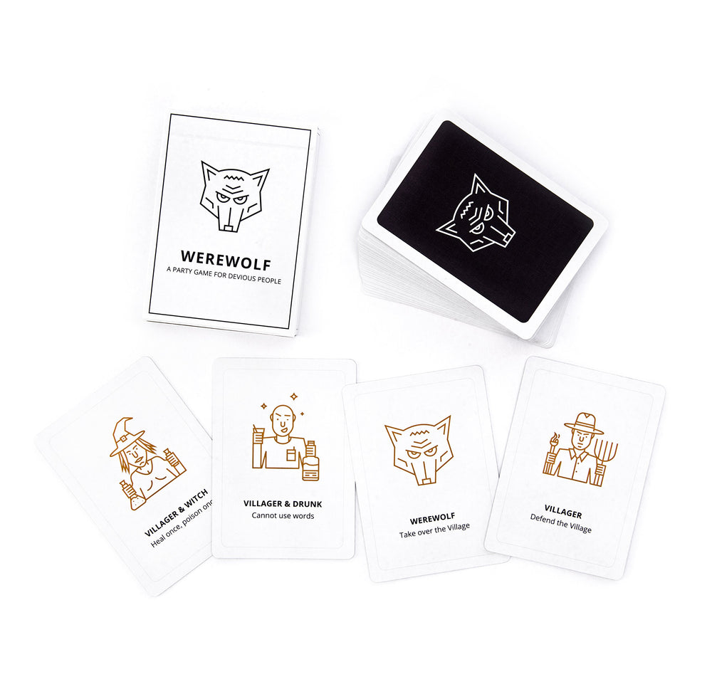 Stellar Factory Werewolf game components arranged for quick setup and smooth rounds