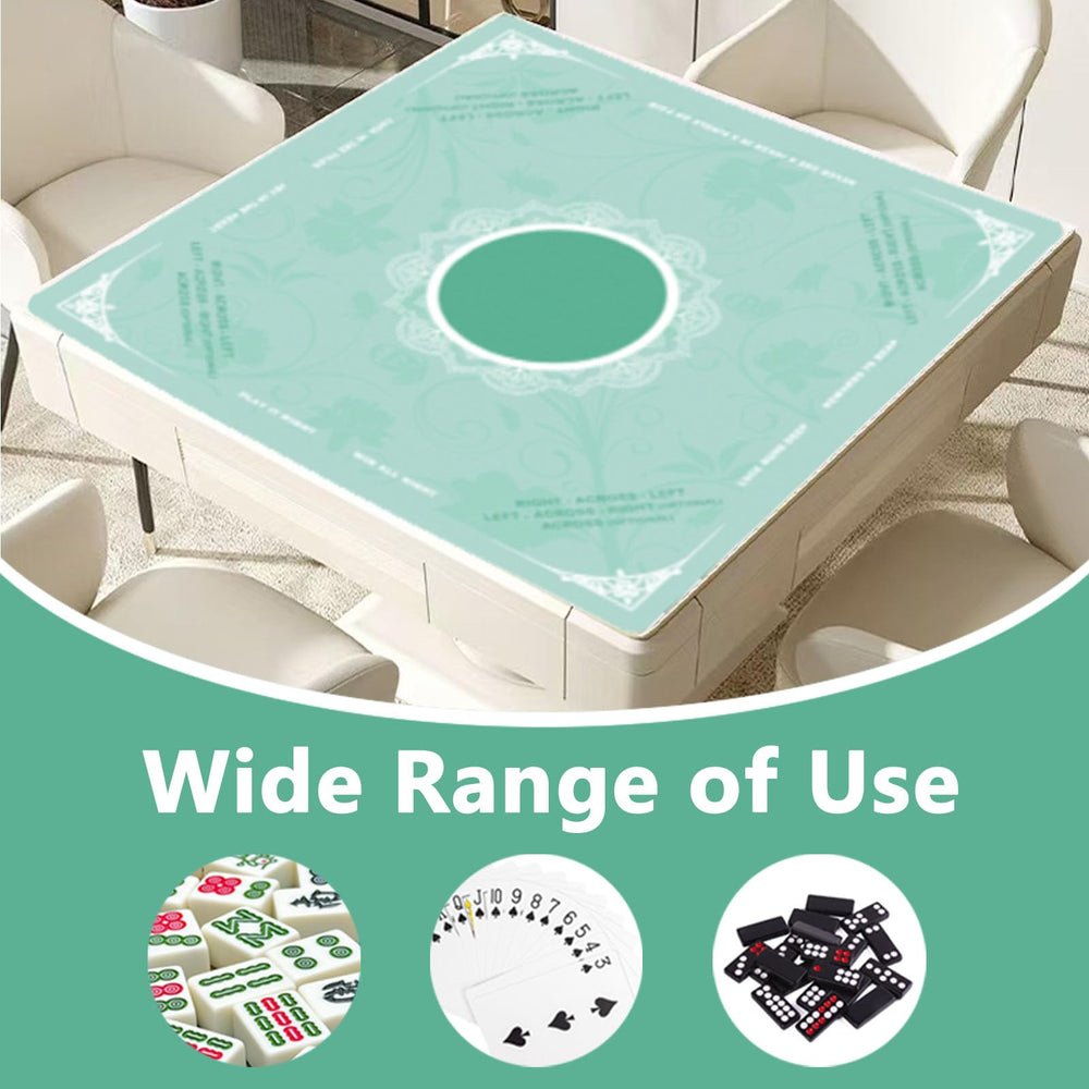 StellarOcean Mahjong mat folded with carrying bag; portable setup for on-the-go games.
