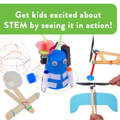 STEM Inventions motorized scribble bot drawing while it moves