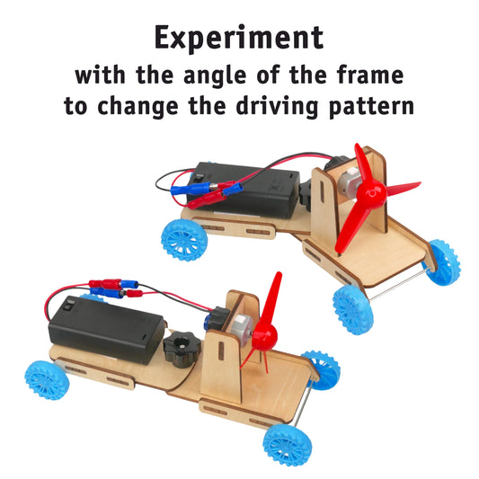 STEM Inventions Propeller Car Kit in action demonstrates motorized motion