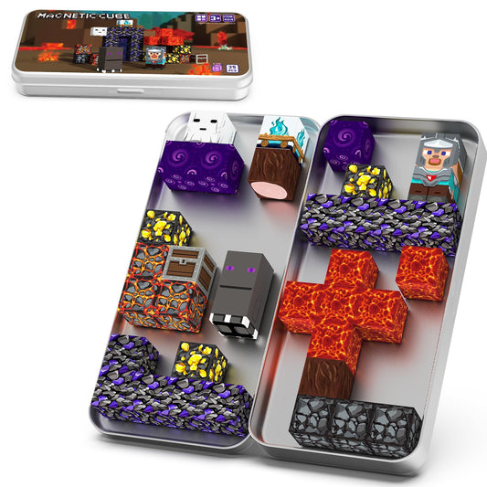 STEM MATCH magnetic building blocks travel tin enabling on-the-go creativity