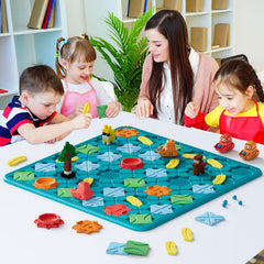 STEM MATCH sequences and patterns focus kids’ attention through hands-on challenges.