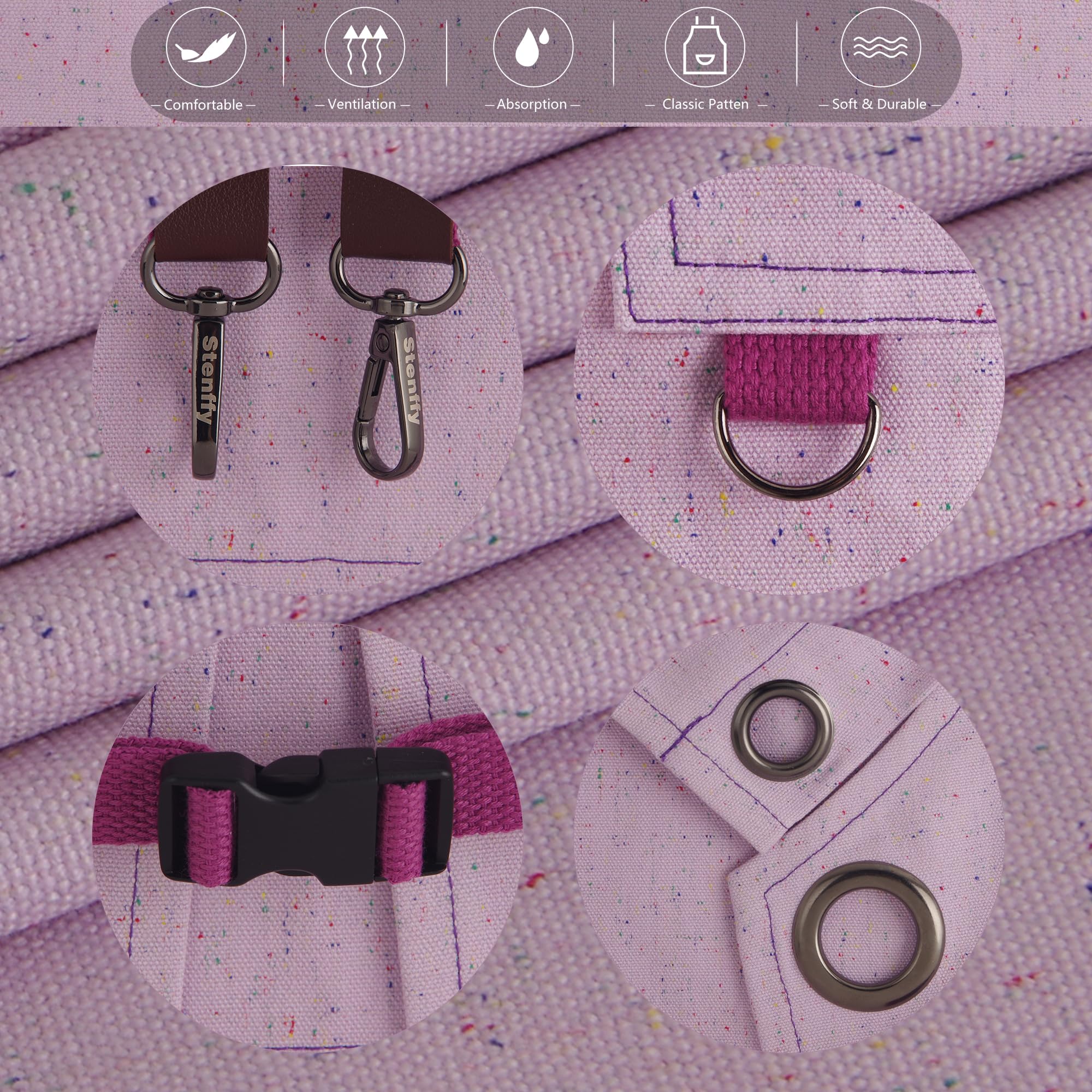 Stenffy Kids Art Apron waterproof fabric keeps outfits dry during spills.