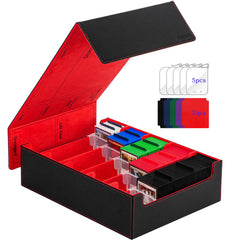 Stepane 5-Row Box exterior shows durable PU leather and robust construction for bulk card storage.