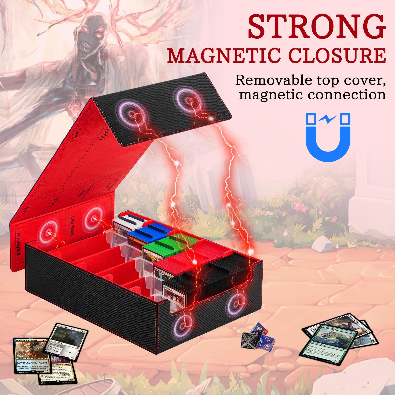 Stepane 5-Row Box magnetic-closure secures contents during transport.
