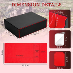 Stepane 5-Row Box open lid with prints enables quick battlefield setup for games.