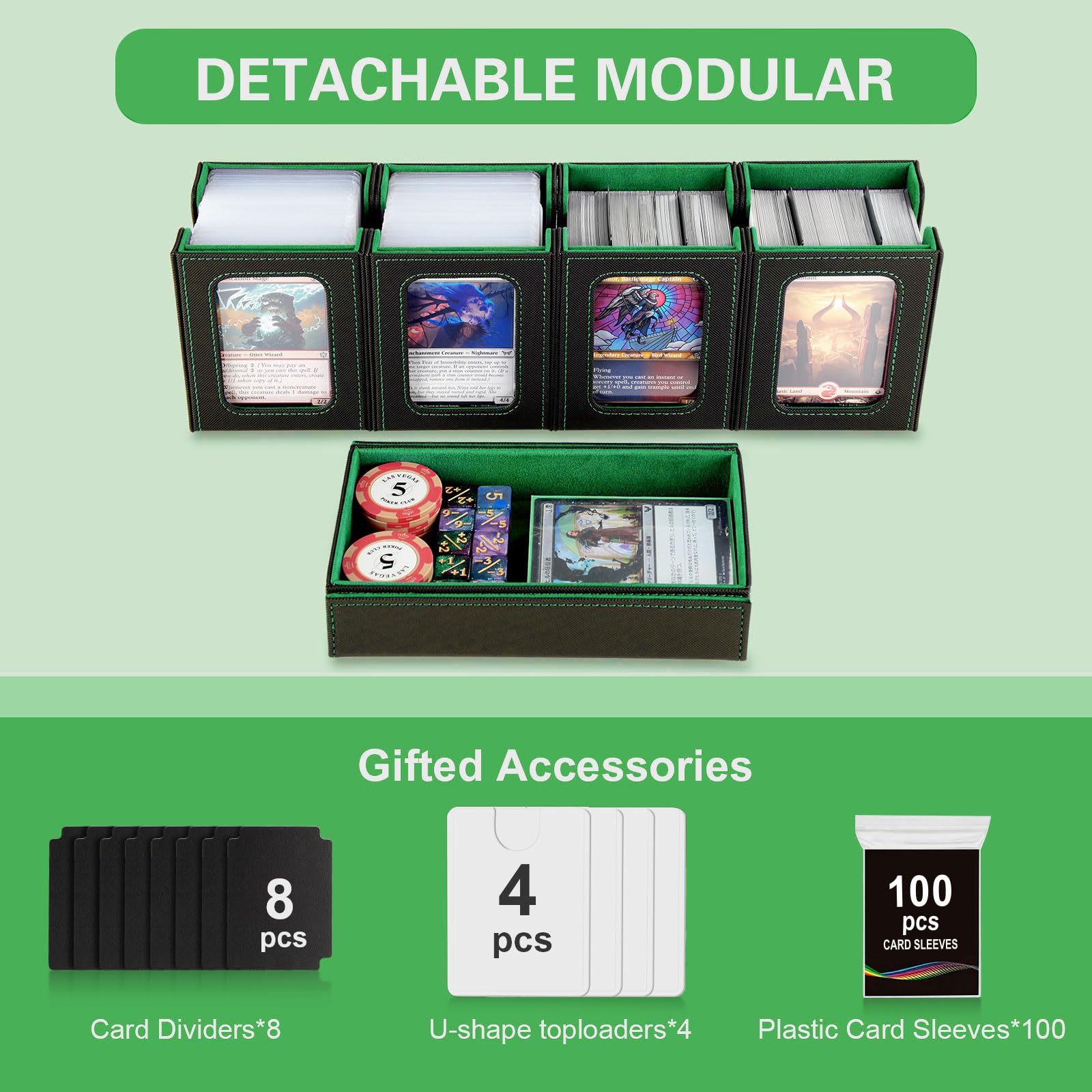 Stepane detachable lid dice box stores tokens securely during play