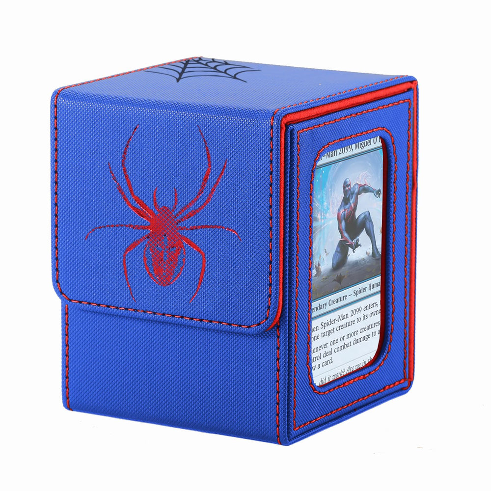 Stepane commander deck box with double display windows for easy deck identification