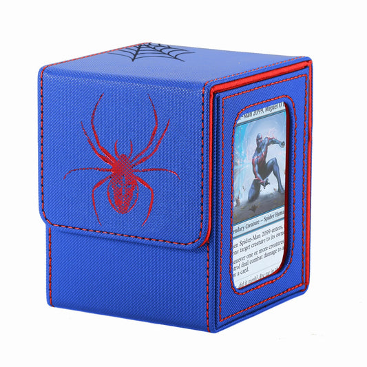 Stepane commander deck box with double display windows for easy deck identification