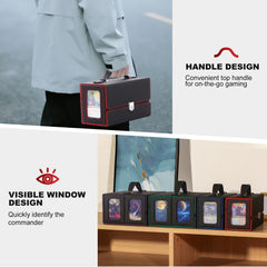 Stepane Commander Deck Box ergonomic handle for comfortable carry to events.