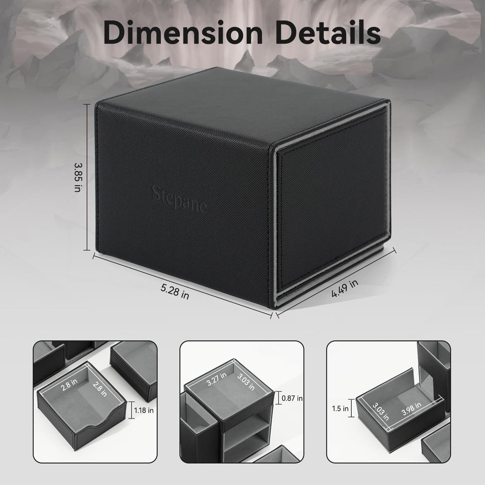 Stepane PU leather exterior with velvet interior protects your dice.