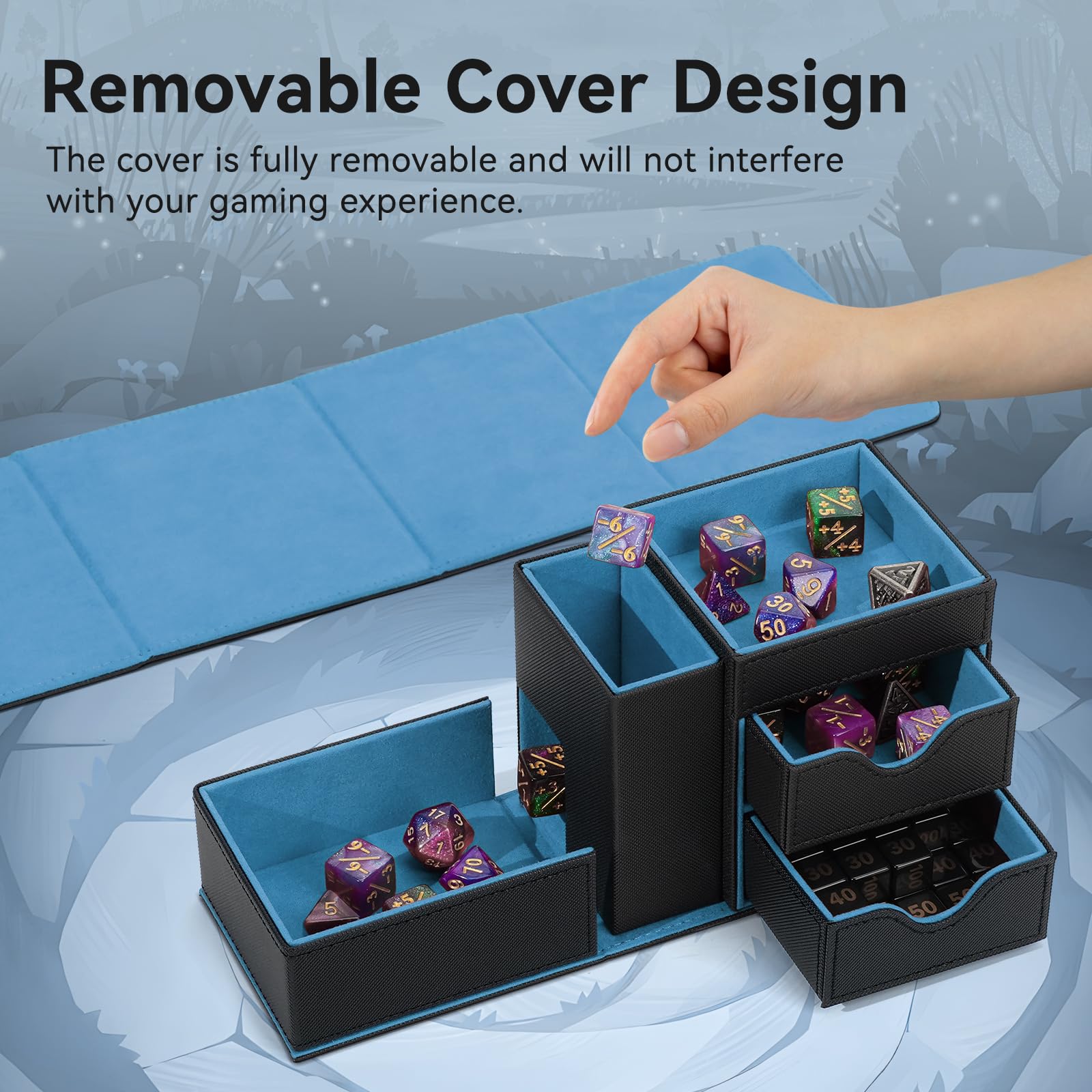 Stepane magnetic closure keeps contents secure between sessions