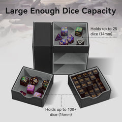 Stepane storage drawers organize dice, tokens, and accessories neatly.