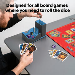 Stepane Dice Storage with magnetic closure ensures secure stacking.