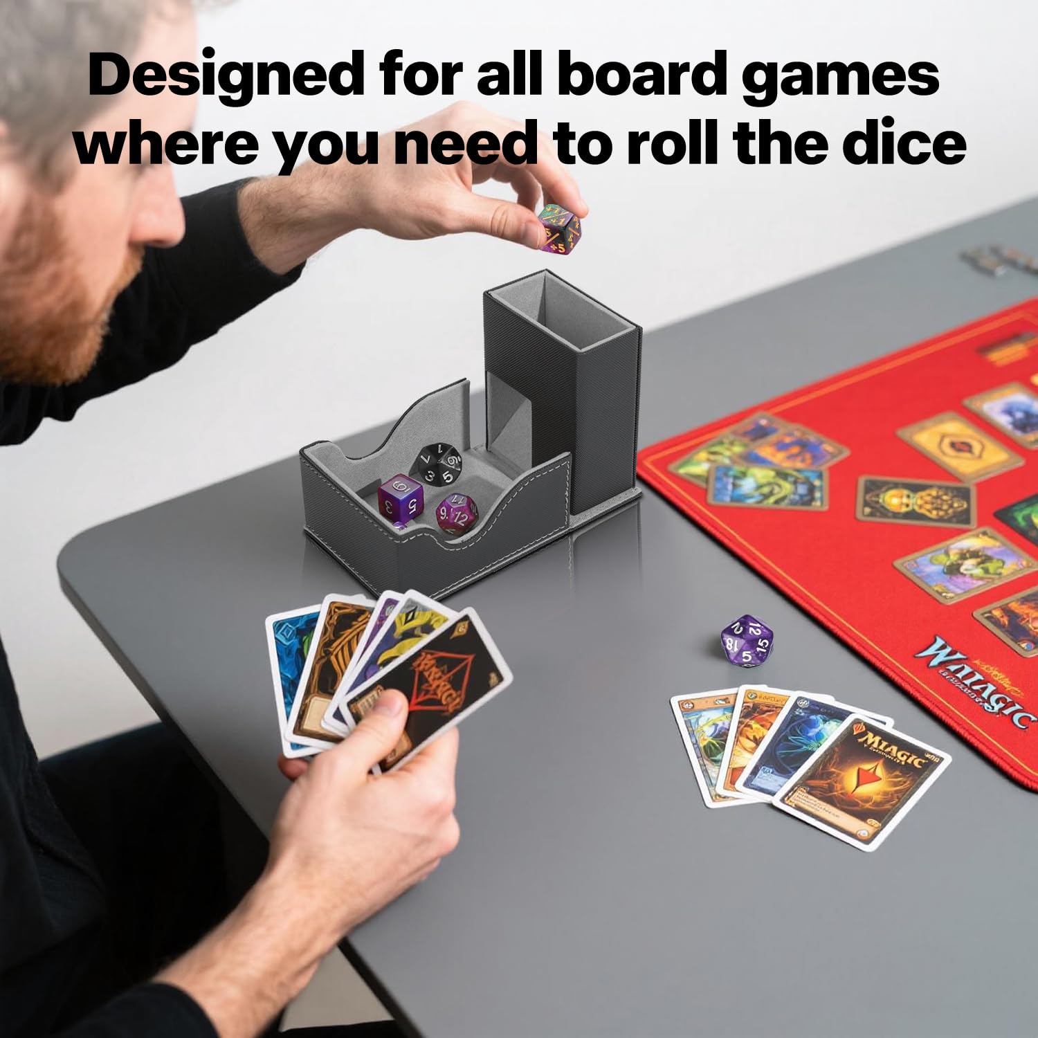 Stepane dice tower packaging ready as a thoughtful gift