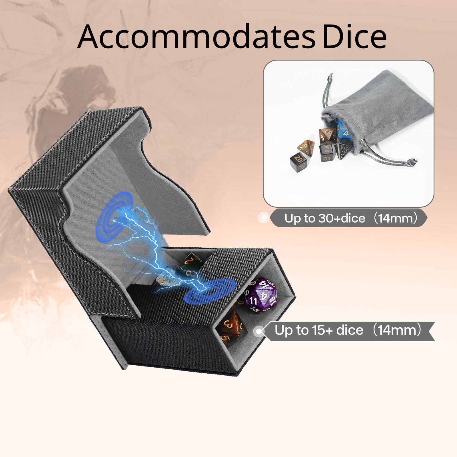 Stepane dice tray smart groove design prevents dice scattering