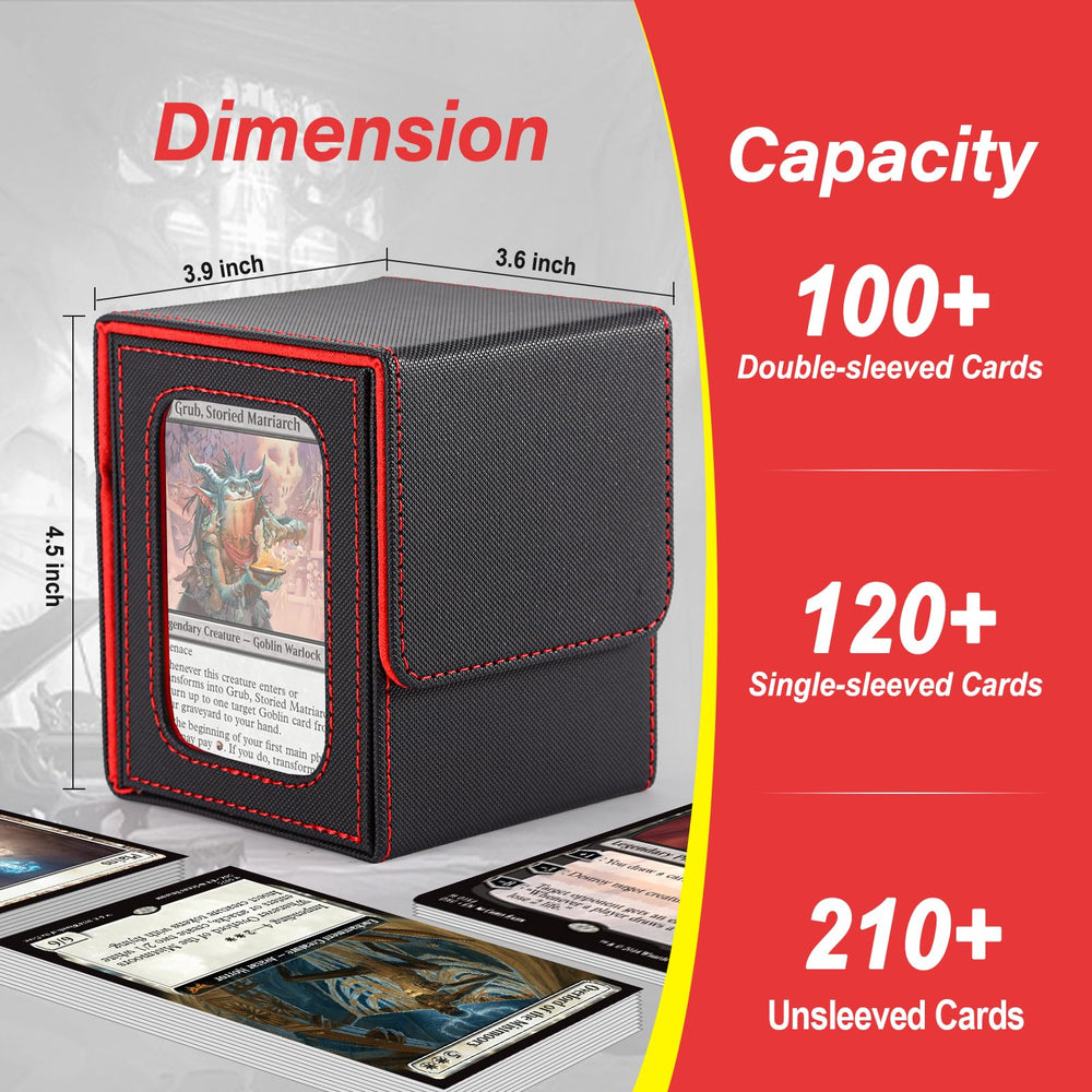 Stepane deck box holds 210 sleeveless cards for flexible storage