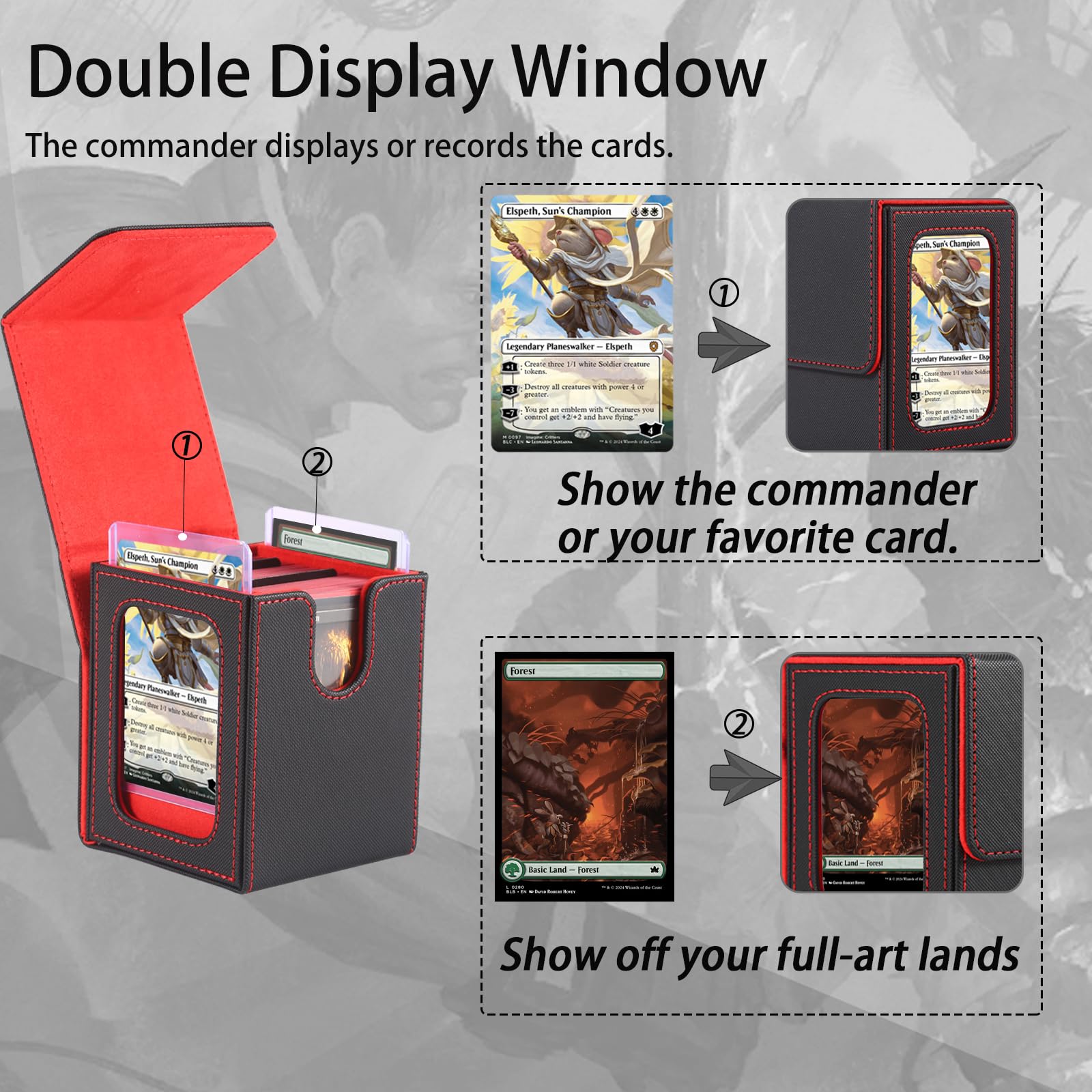 Stepane MTG deck box commander decks displayed for fast selection