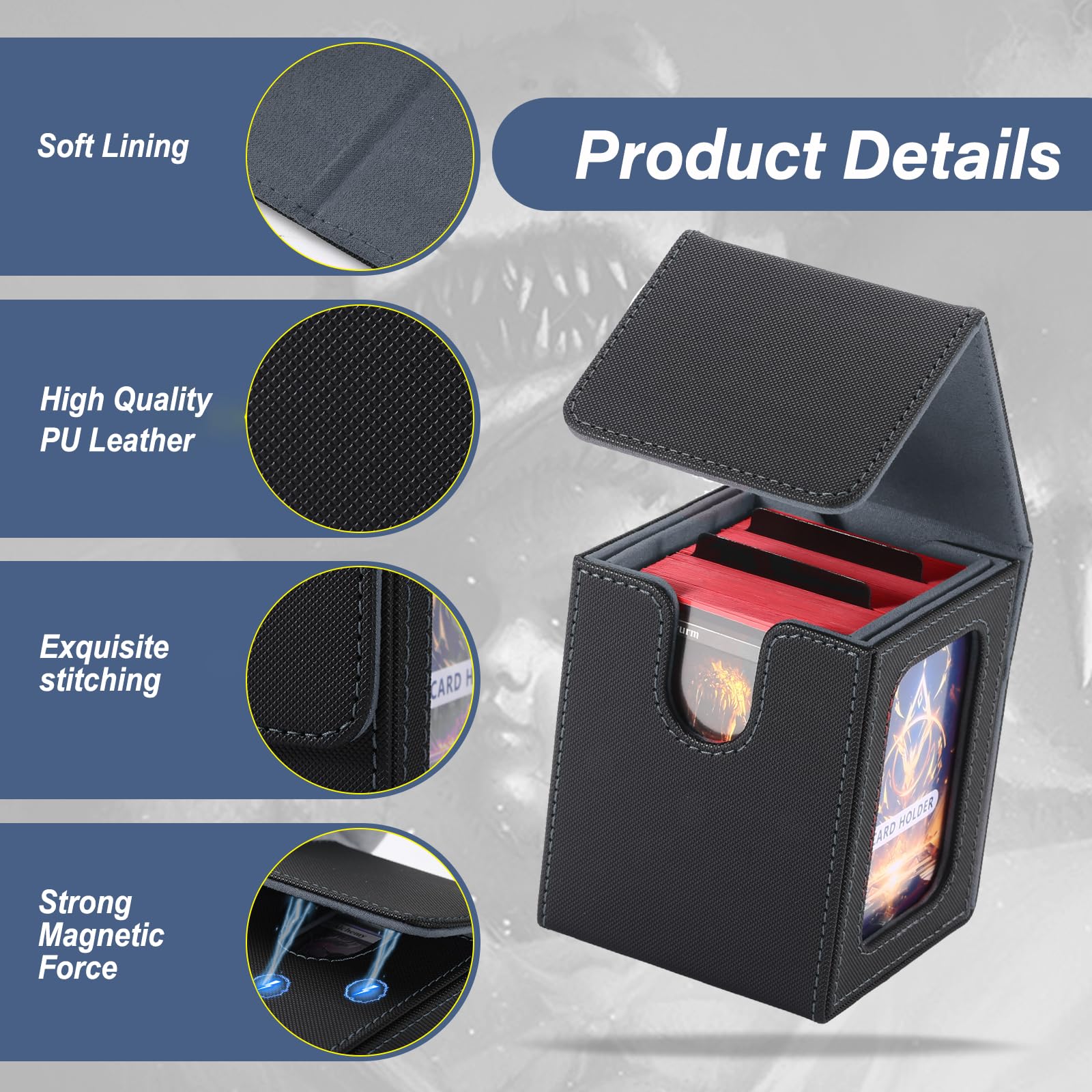Stepane MTG deck box with commander deck in top loader for secure transport