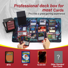 Stepane deck box holds 120 single-sleeved cards with ease.