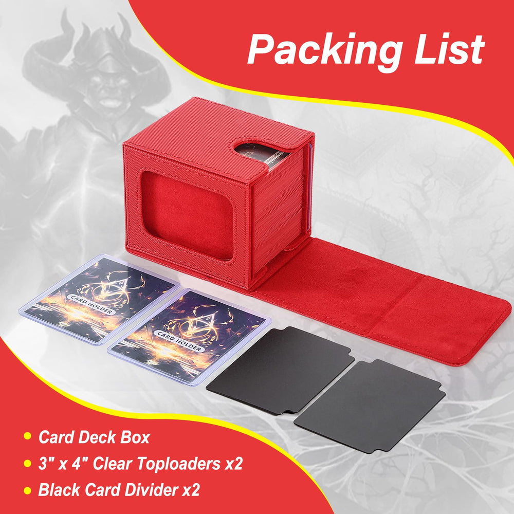 Stepane MTG deck box in PU leather outer shell for durable protection