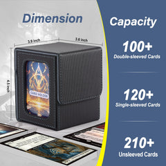 Stepane MTG deck box featuring PU leather outer shell for durable protection