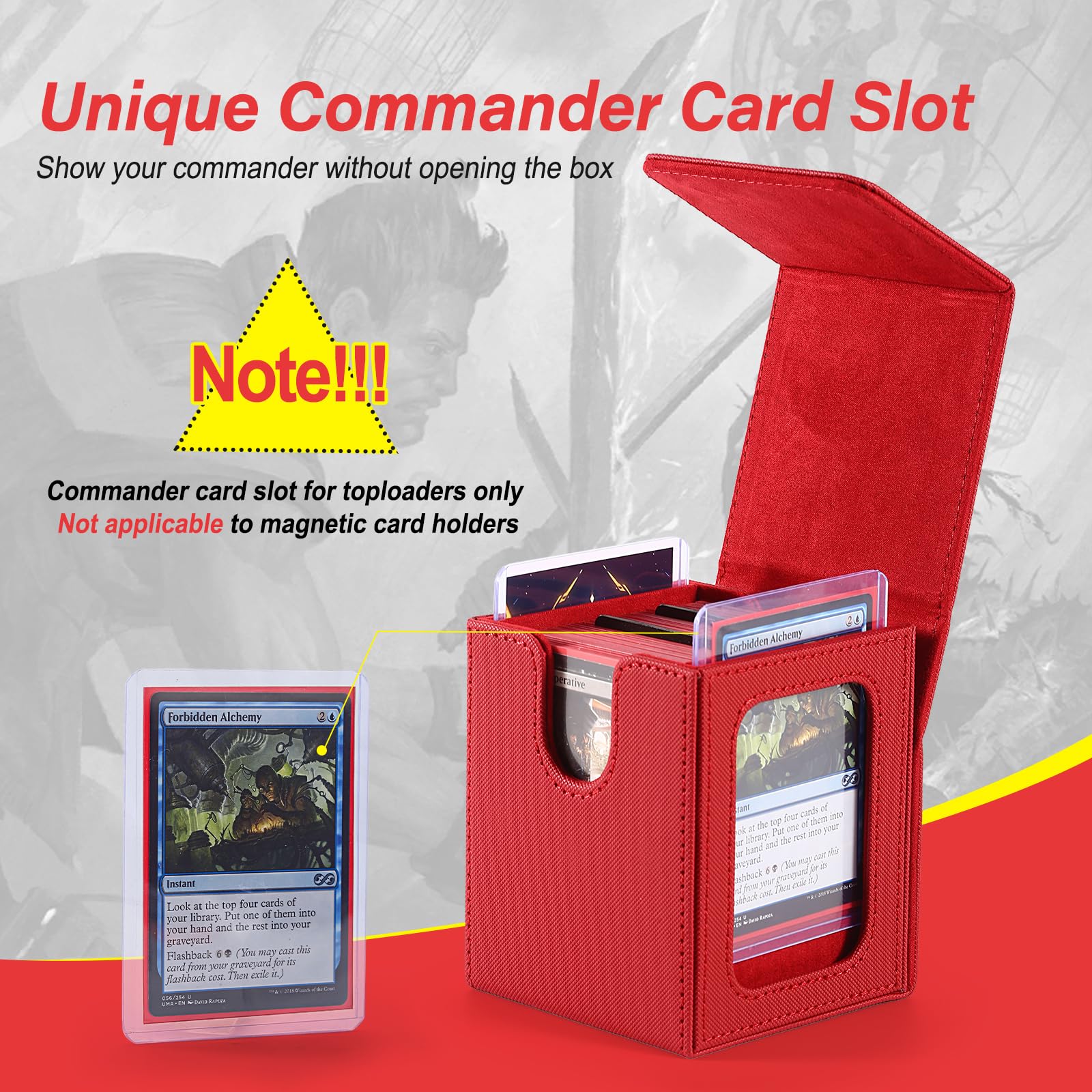 Stepane MTG deck box includes two dividers and two toploaders for organization
