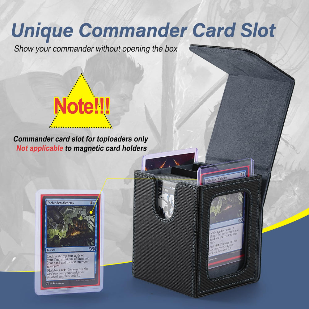 Stepane MTG deck box includes two dividers and toploaders for organized storage