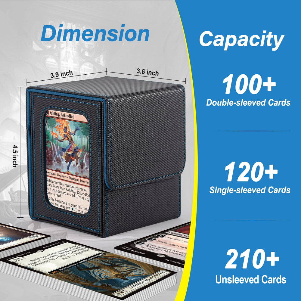 Stepane deck box includes two dividers for organized deck separation