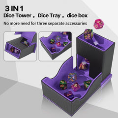 Stepane premium PU leather dice tray interior provides protective surface.