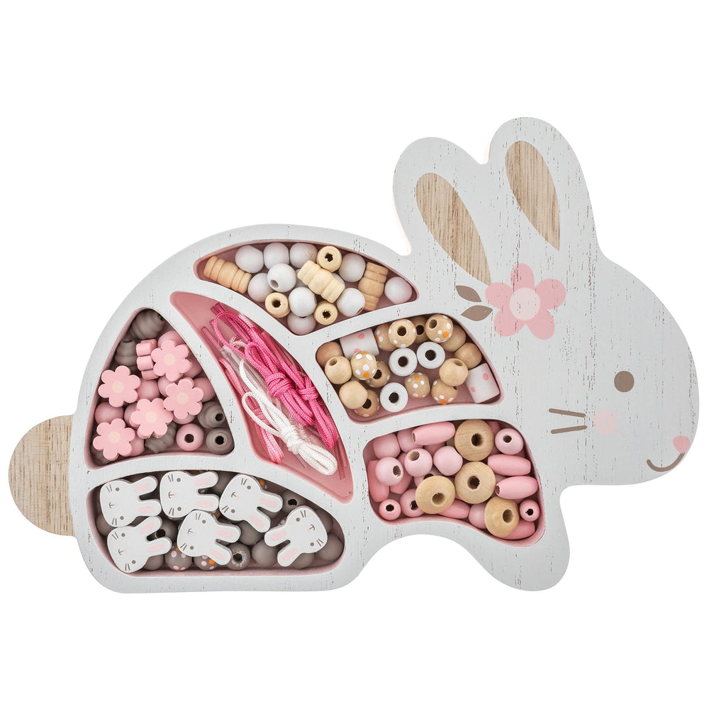 Stephen Joseph Bead Boutique Bunny set with colorful beads for creative jewelry making.