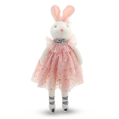 Stephen Joseph Bella Bunny plush face close-up highlights ultra-soft fabric for comforting hugs.