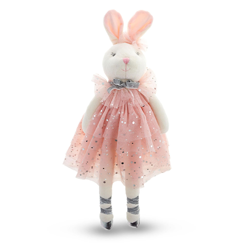 Stephen Joseph Bella Bunny plush face close-up highlights ultra-soft fabric for comforting hugs.