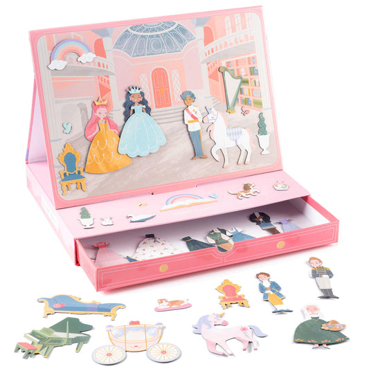 Stephen Joseph magnetic scene with drawer, front view for portable play and tidy storage