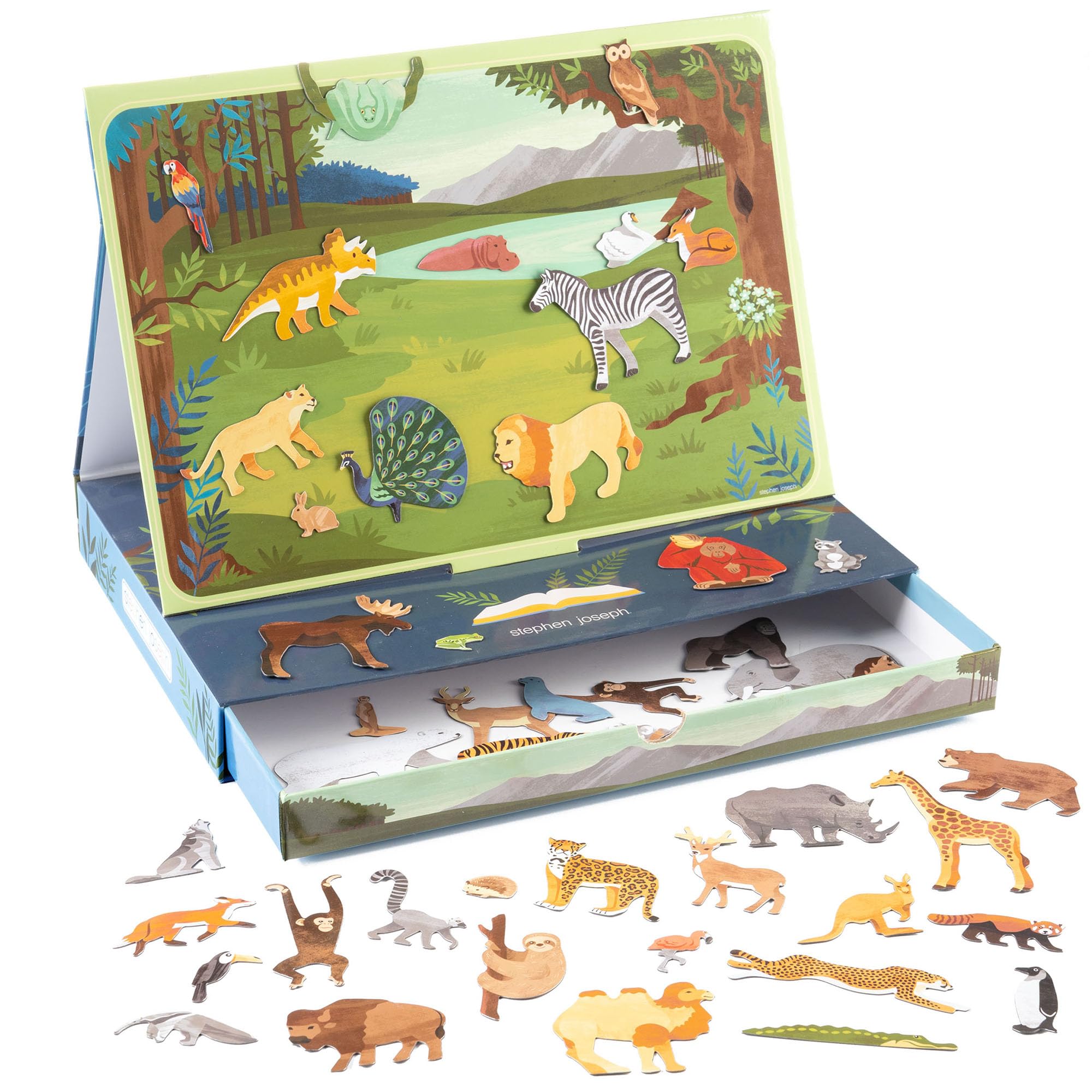Stephen Joseph kids magnetic scene with drawer in action for portable creative play