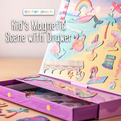 Stephen Joseph magnetic scene with drawer features zoo animals and interchangeable backdrops for on-the-go fun.