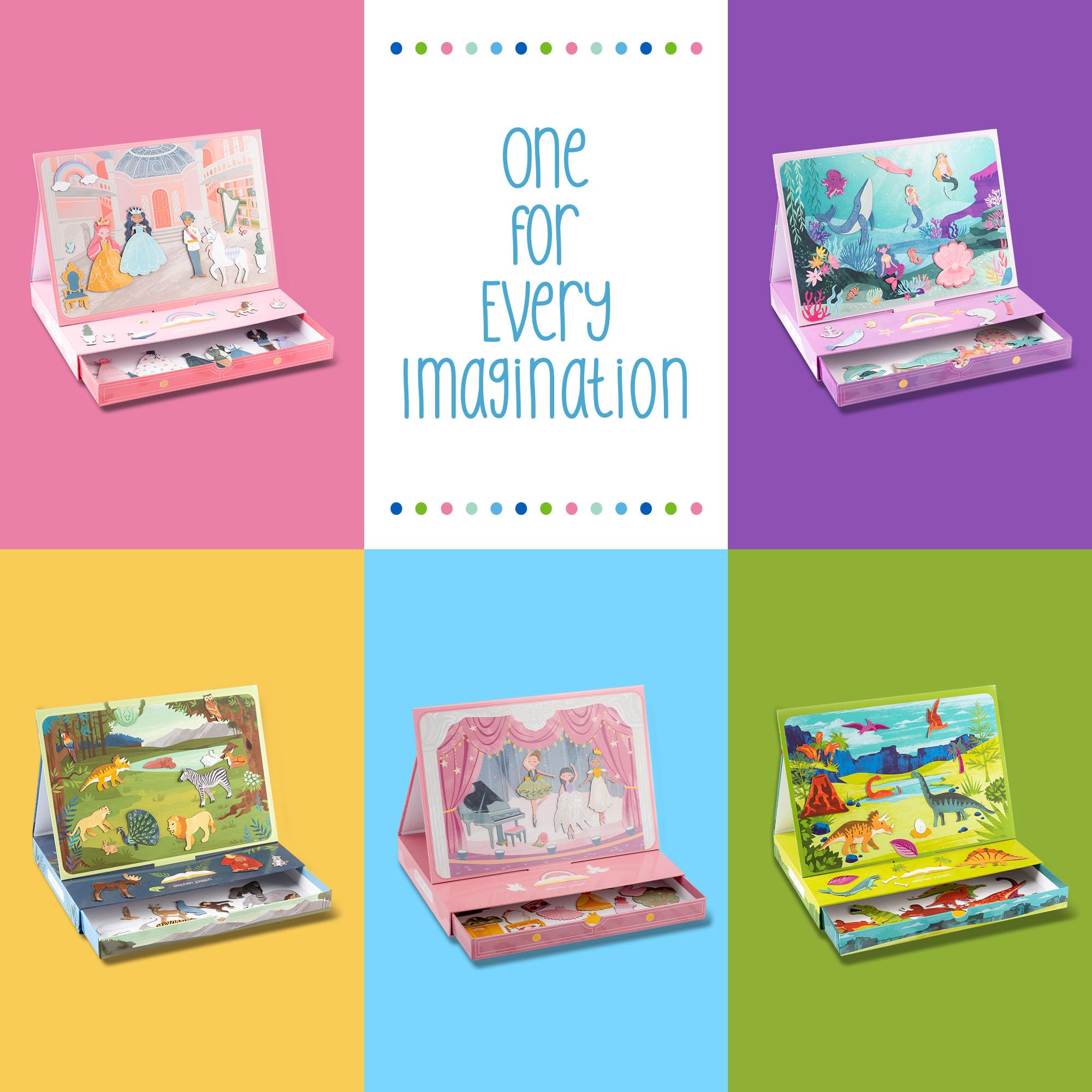 Stephen Joseph princess scene magnets for fairy tale fun on the go