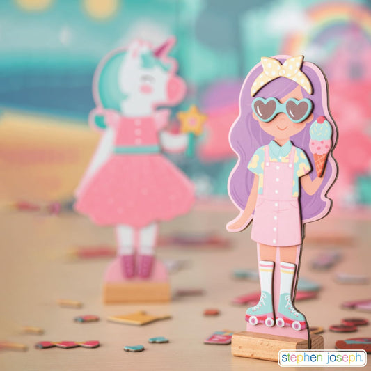 Stephen Joseph magnetic dress-up princess with magnets for creative storytelling.