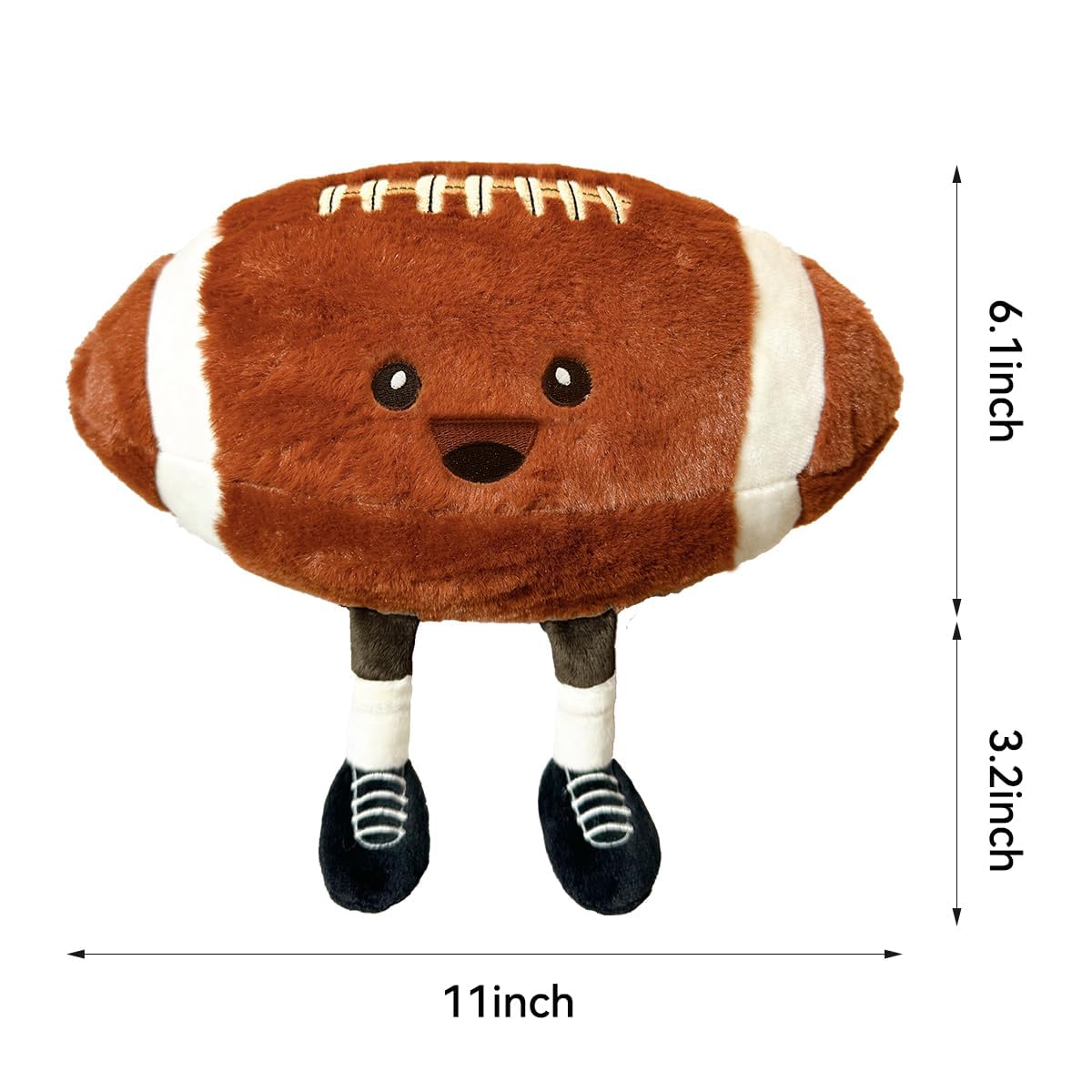 Stepxi Football Plush Pillow side view highlights compact, cuddly room decor for teens.