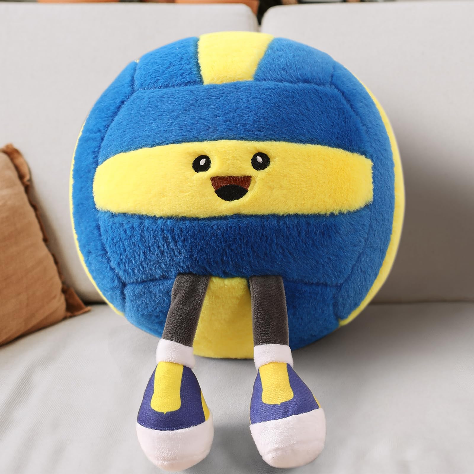 Stepxi volleyball plush pillow with soft fabric for cozy cuddling