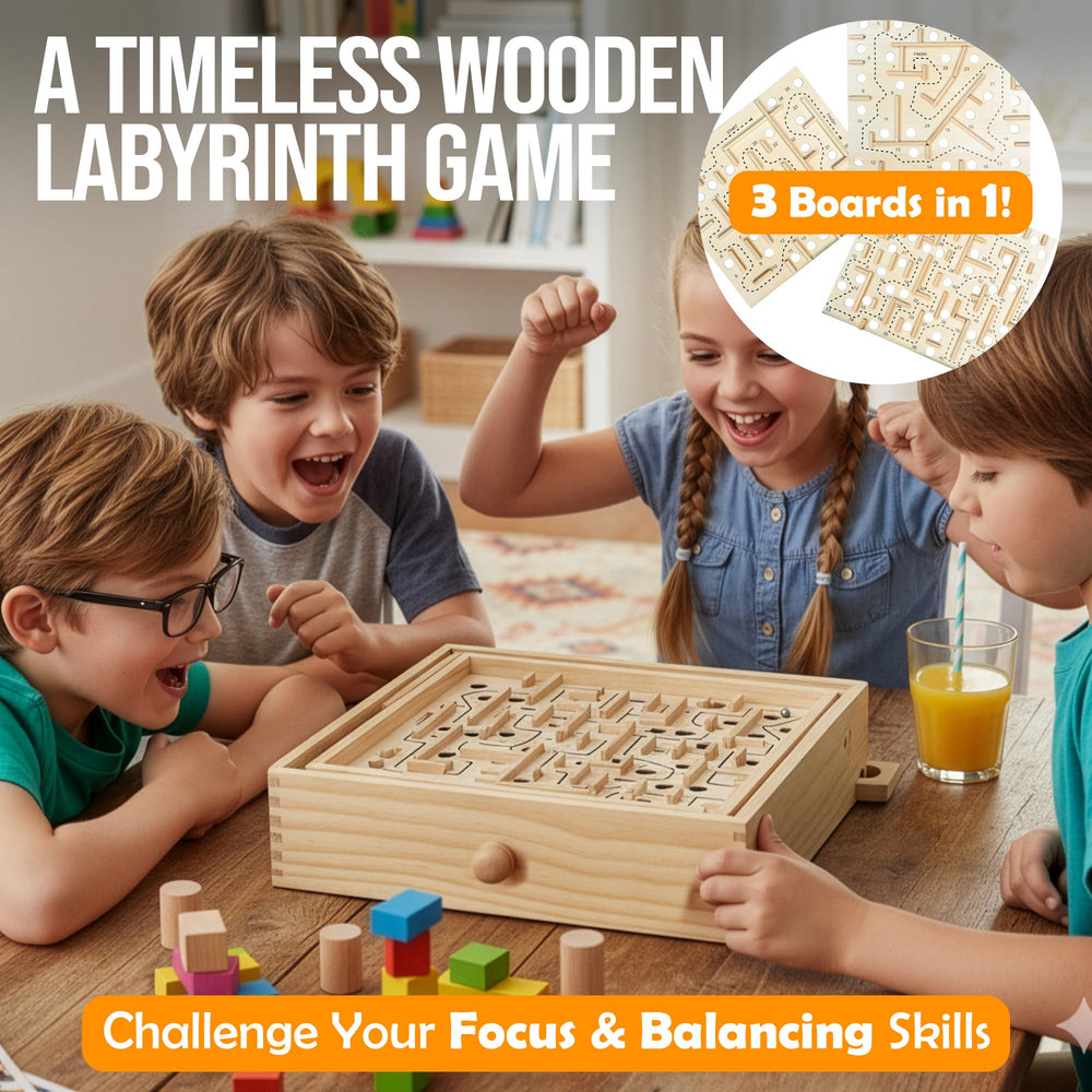 Sterling labyrinth with three boards ready for varying difficulty and challenge