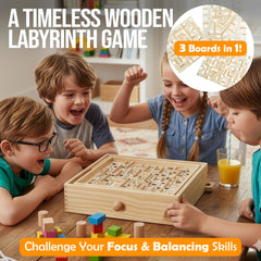 Sterling labyrinth with three boards ready for varying difficulty and challenge