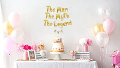 Sterling James Co banner decor for dessert tables and photo backdrops.