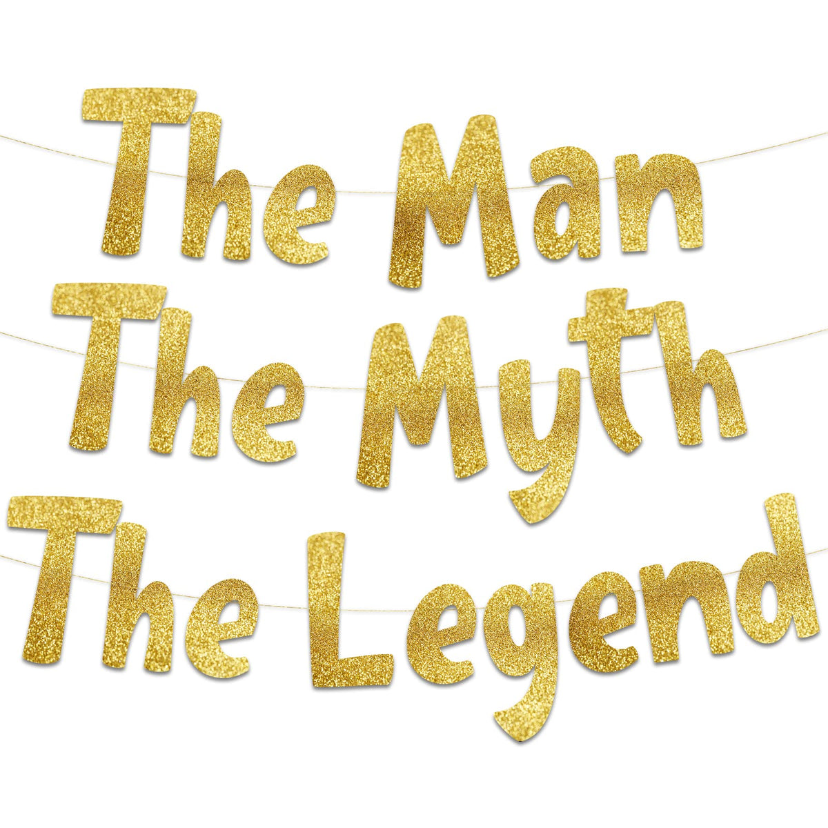 Sterling James Co Man The Myth The Legend banner, pre-strung for quick setup.