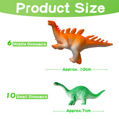 Sterofari dinosaur color-change toys reveal vibrant hues in warm or cold water.
