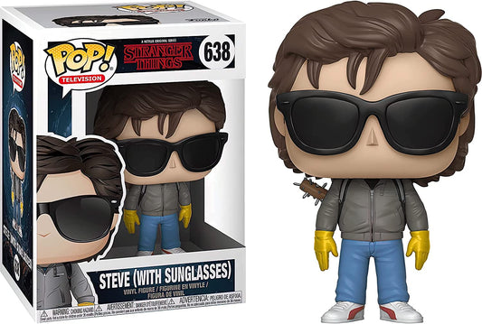 Steve Harrington Funko Pop in window box display for showcase