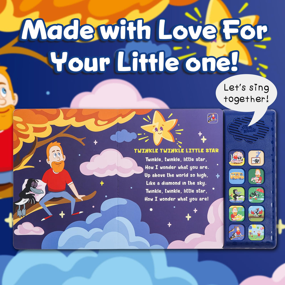Steve and Maggie Sound Book battery compartment locks securely for safe toddler use
