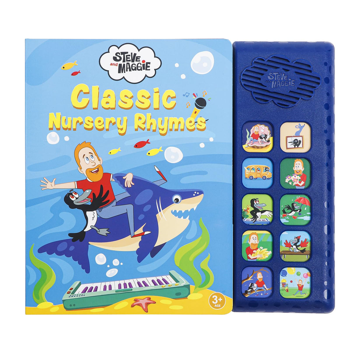 Steve and Maggie Sound Book cover with inviting artwork and durable materials for toddlers